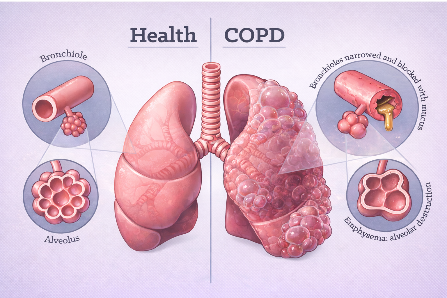 COPD Overview Diagram